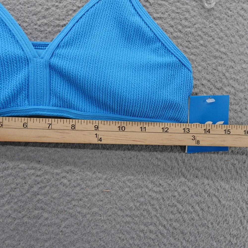 DSG Girls XL Aqua Blue Bound‎ Ribbed Bikini Top Swim Separate UV 50+ NEW